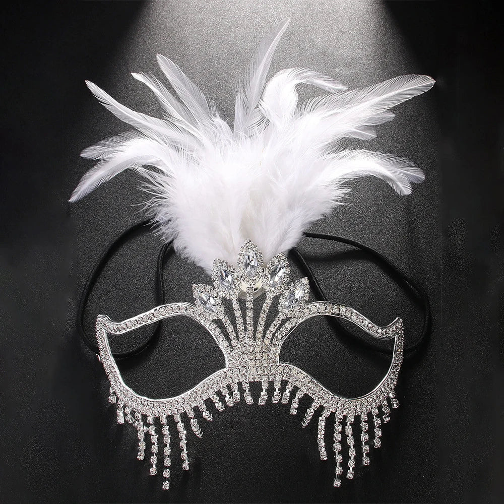 Carnival Feather Masquerade Jewelry Mask | Masks | Wiccan Center