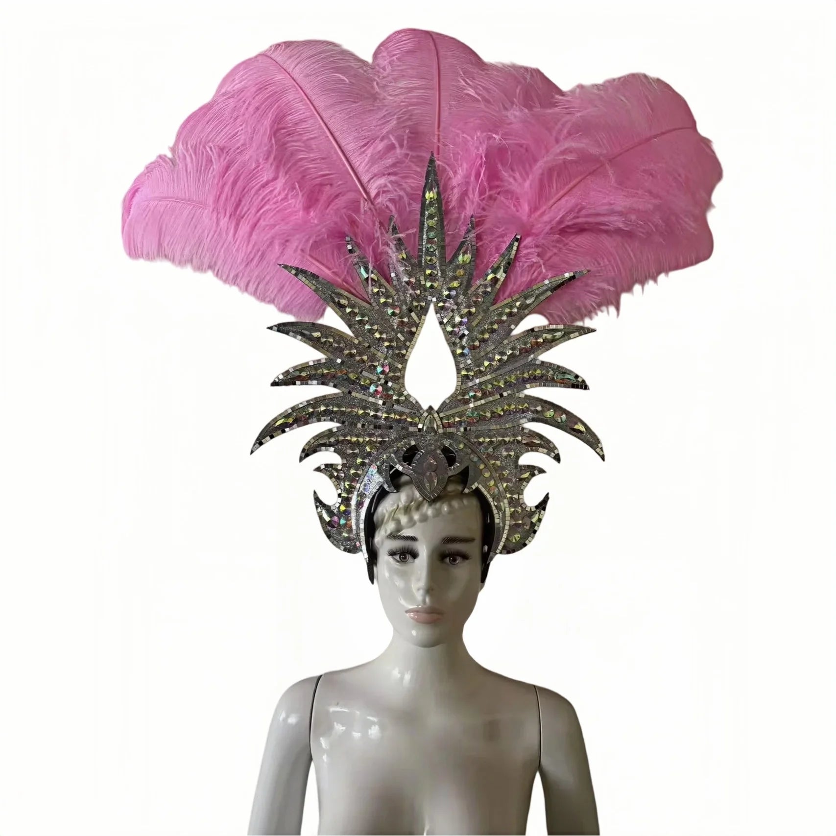 The Stardust Majestic Feather Crown – Carnival & Cabaret Stage Headdress | | Wiccan Center