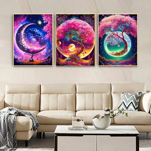 5D Diy Diamond Painting Fantasy Moon Tree Landscape Full Drill Rhinestones Mosaic Embroidery Handmade Products Home Decor Gift | | Wiccan Center