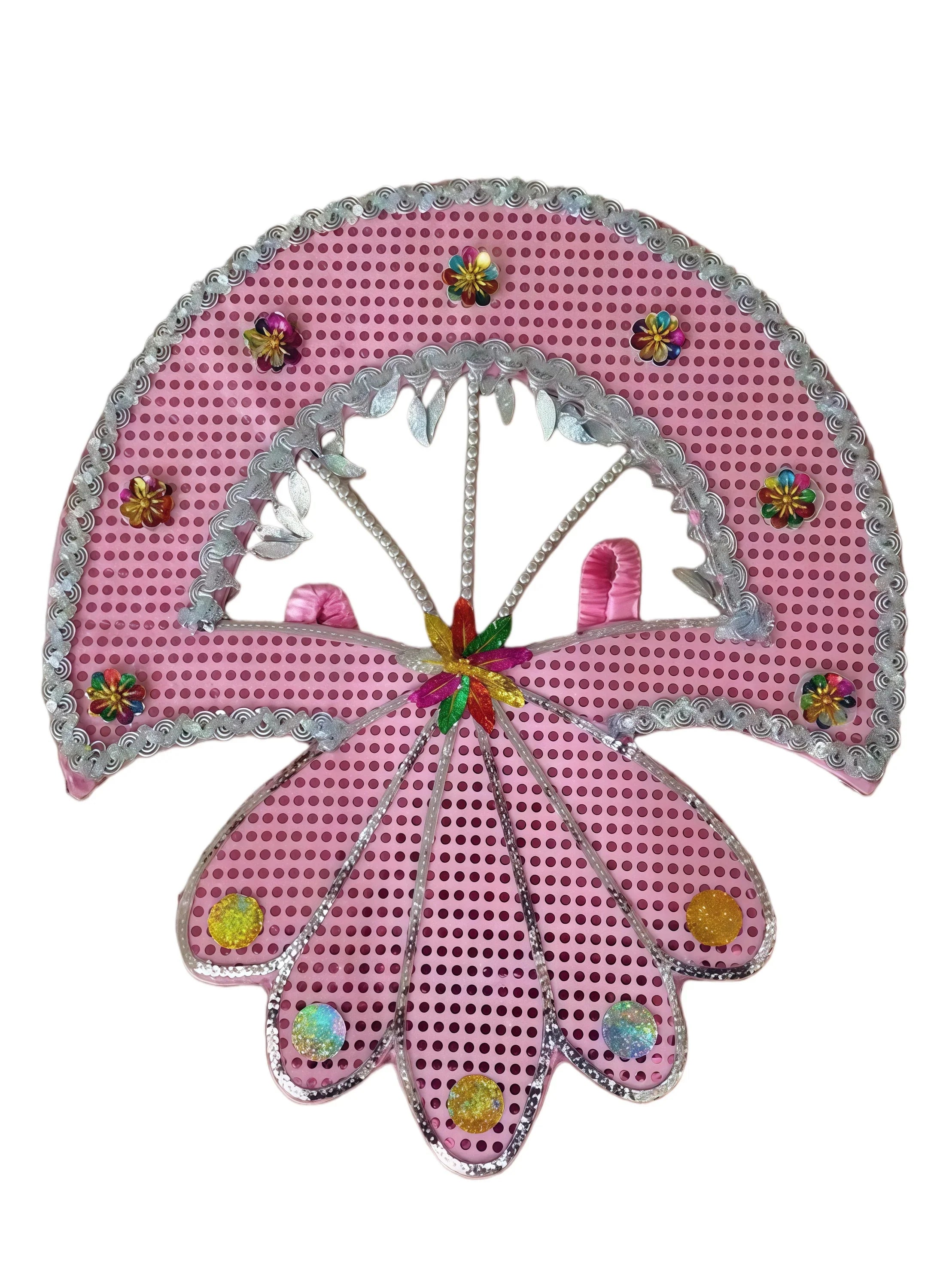 Sequined Butterfly-Style Costume Backpiece with Draped Chain | Back Pieces | Wiccan Center