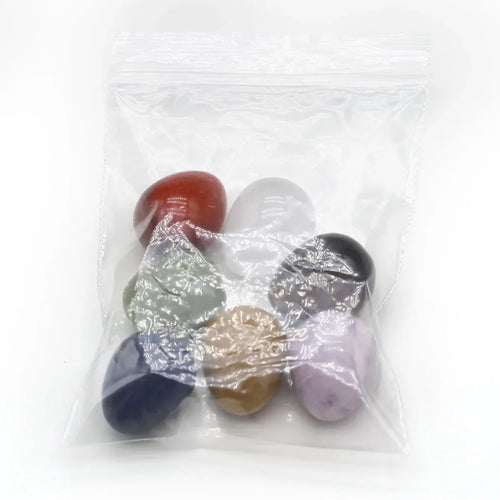 7pcs/lot Natural Crystal Egg Stone Mini Polished Agate Jewelry Home Decor Reiki Healing Crystals Ornament Gift | | Wiccan Center