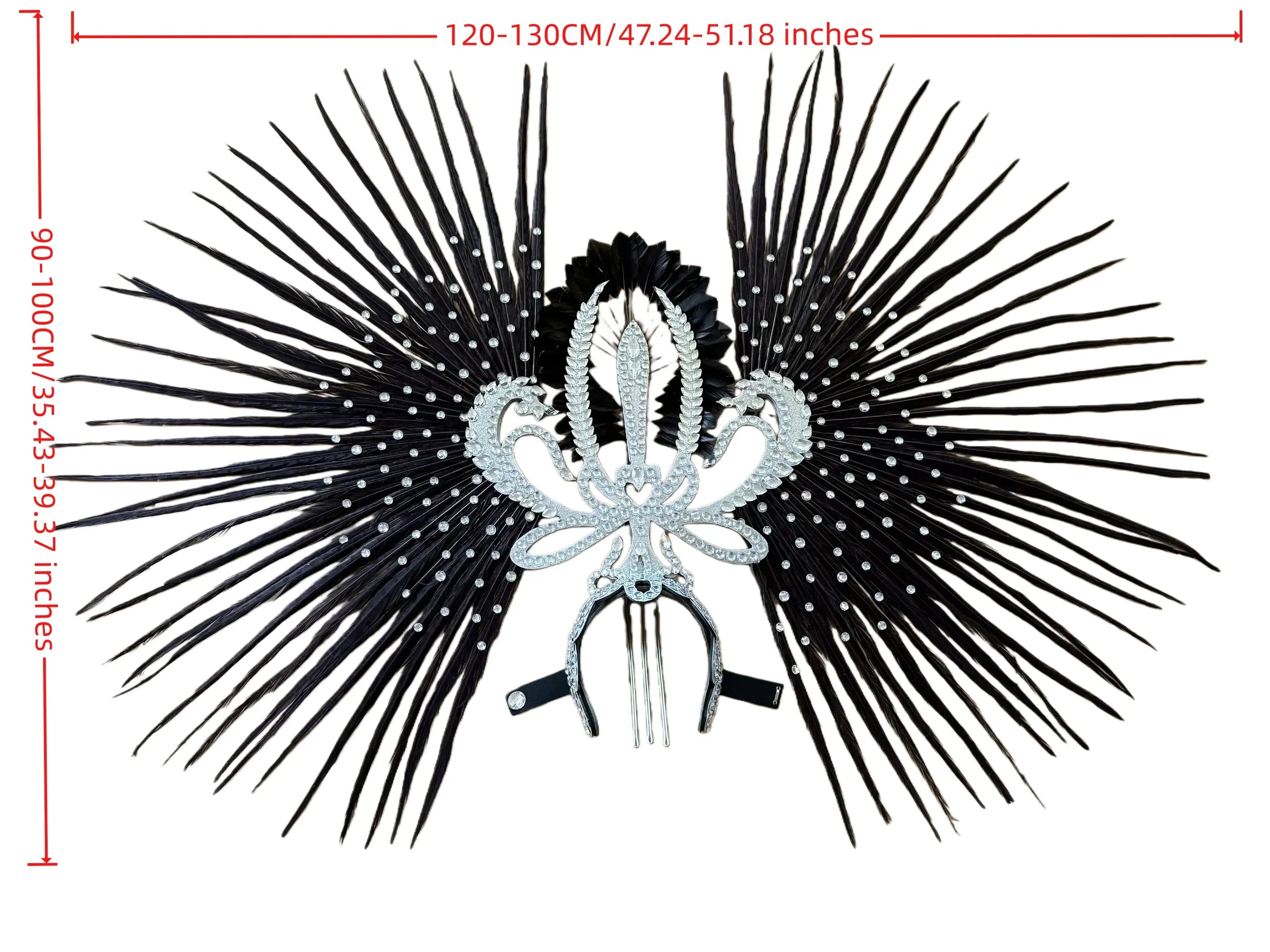 The Stardust Tropicana Samba Crown – Feather & Rhinestone Stage Headdress