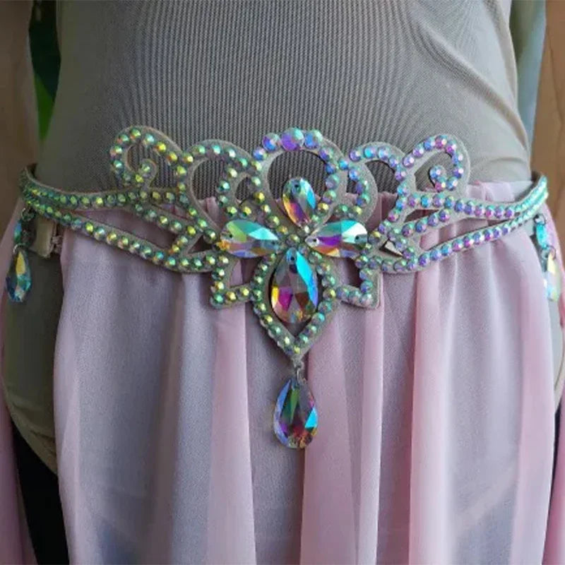 Sparkly Rhinestone Belly Dance Waist Chain Body Jewelry Belt | Body Chains | Wiccan Center