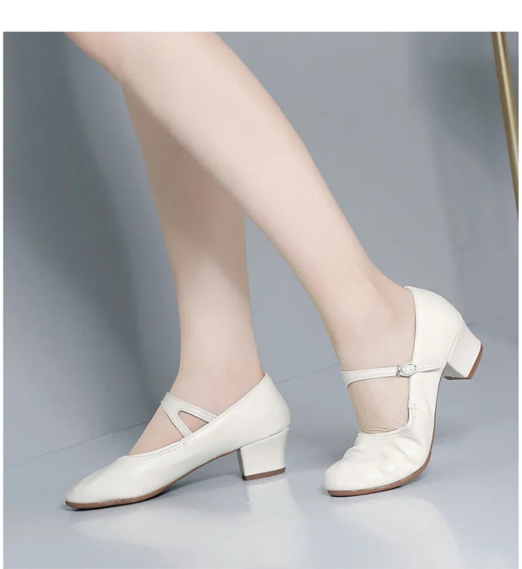 The Stardust Carousel Mary Jane – Classic Low-Heel Dance Pump
