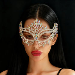 Rhinestone Mask Veil Performance Face Accessories | Masks | Wiccan Center