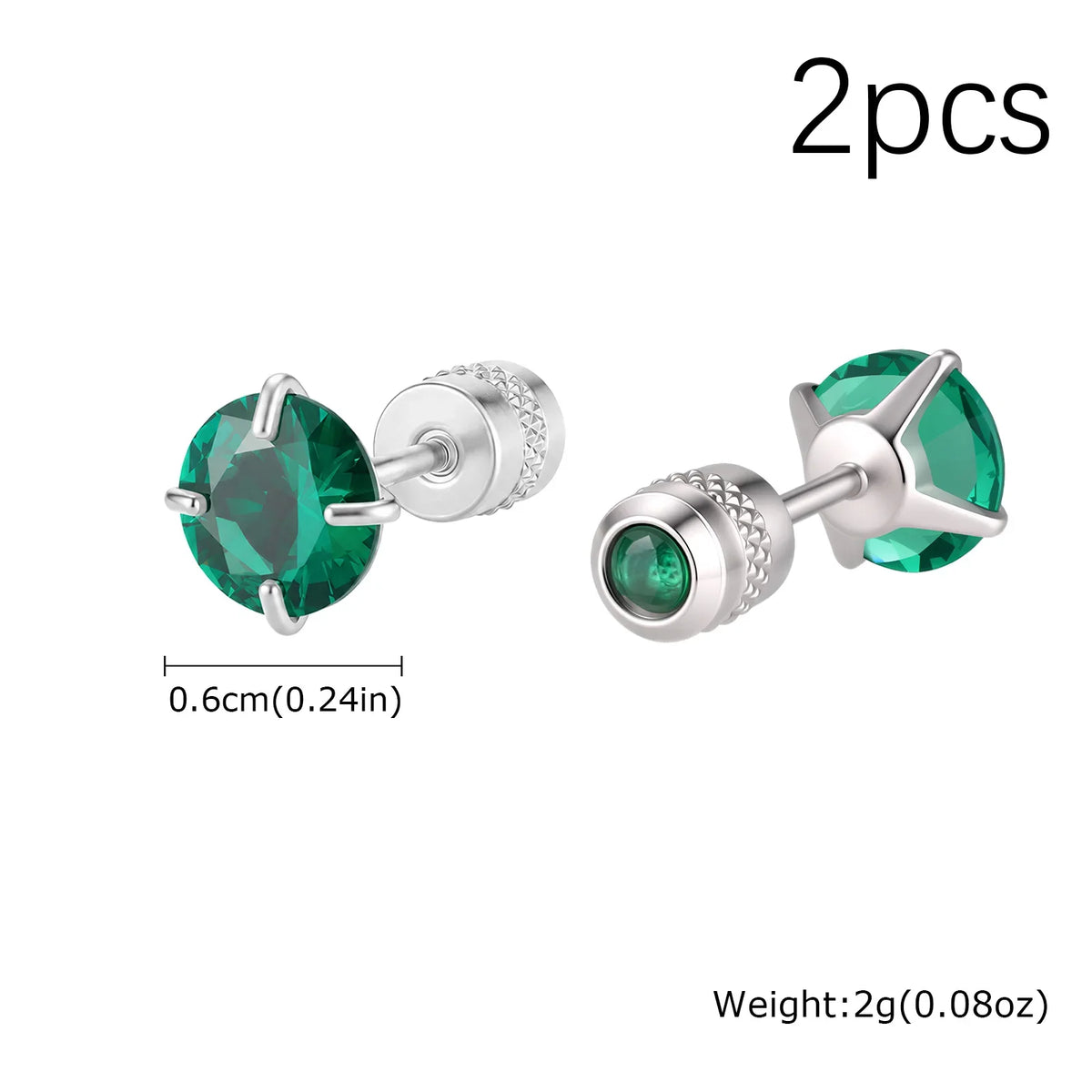 CZ Stud Earrings for Men Women,Hypoallergenic Stainless Steel Round Cubic Zirconia Stud Earrings,Body Piercing Jewelry | | Wiccan Center