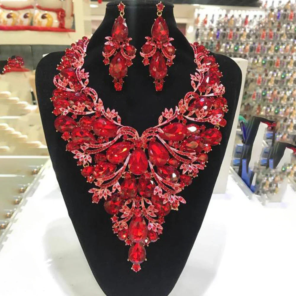 Multicolored Rhinestone Drop Crystal Drop & Crystal Drop Set