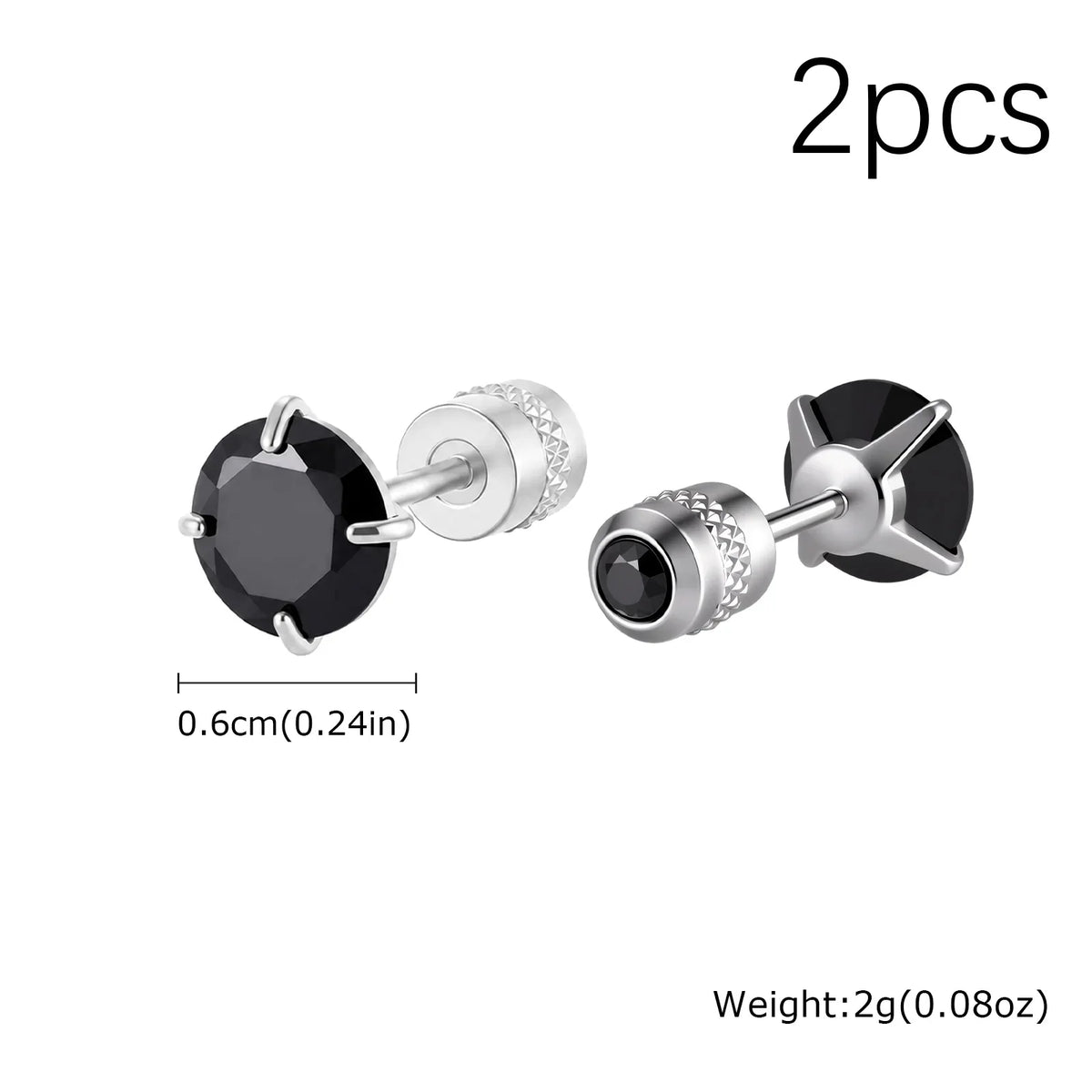 CZ Stud Earrings for Men Women,Hypoallergenic Stainless Steel Round Cubic Zirconia Stud Earrings,Body Piercing Jewelry | | Wiccan Center