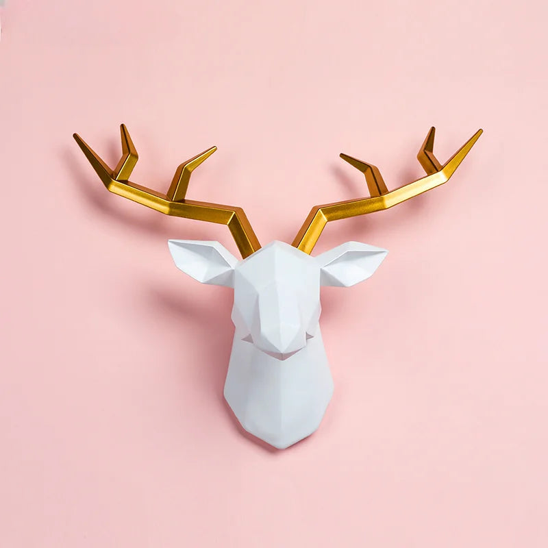 Home Decor Decorative Resin Elk Head Deer Head Wall Mount Animal Holder Wall Hanger Statue Animal Shapedat Hook Hanging Rack | | Wiccan Center