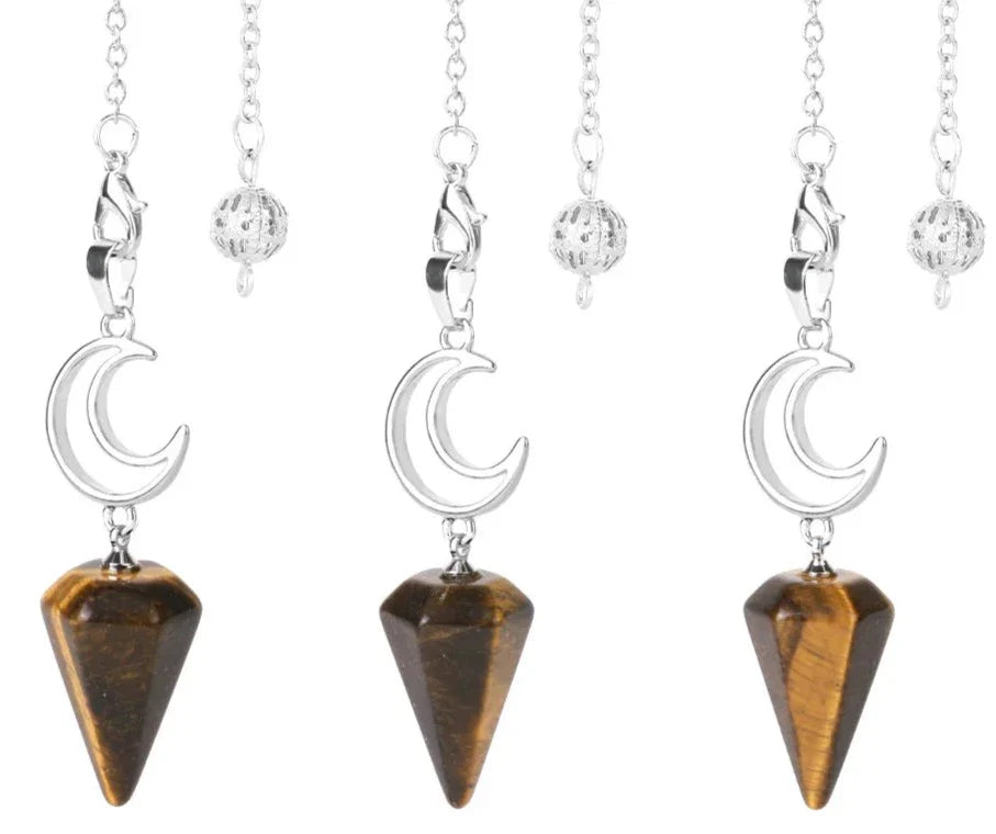 Crystal Crescent Moon Pendulums | Pendulums | Wiccan Center