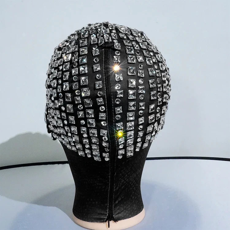 Super Shiny Rhinestone Full Face Headwear Mask | Masks | Wiccan Center