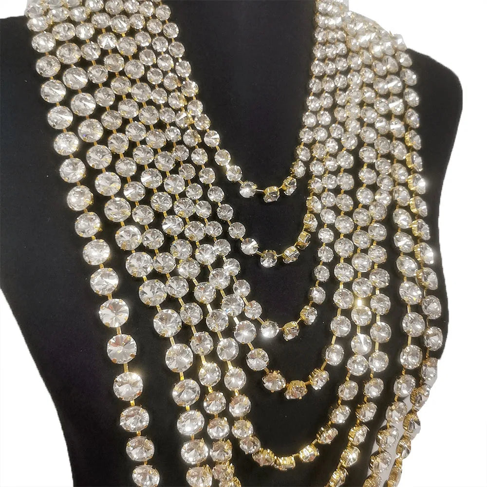 Sparkly Crystal AB Glass Chain Crystal Drop | Necklaces | Wiccan Center