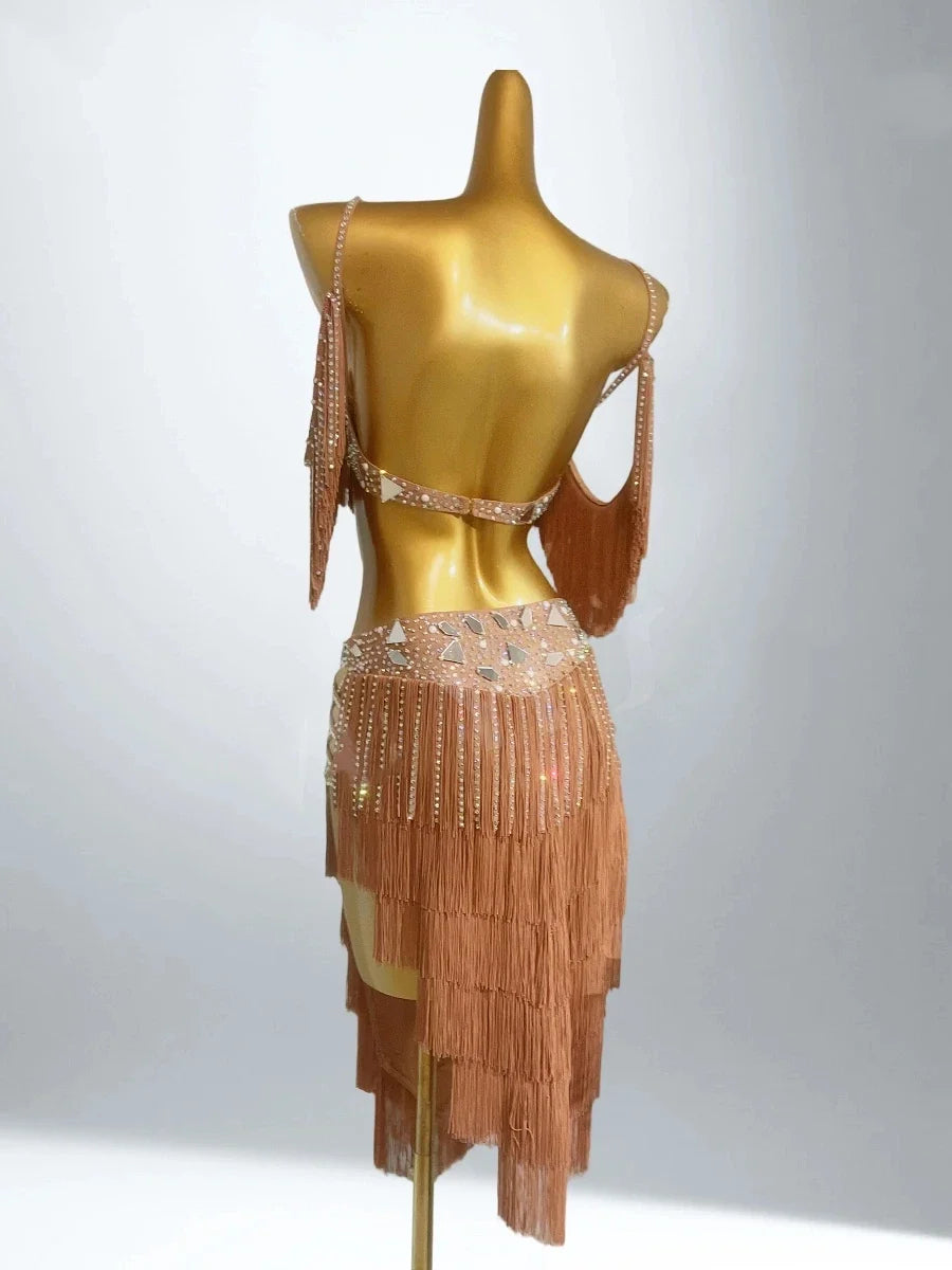 Luxury Tassel Top & Skirt Belly Dance Performance Set | Costume Sets | Wiccan Center