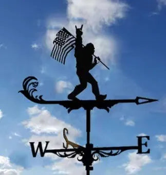 Metal Weathervane,Witch Iron Weather Vane,Sea Rover Wind Direction Indicator,Garden Decoration,Outdoor Roof Decoration,Gardening