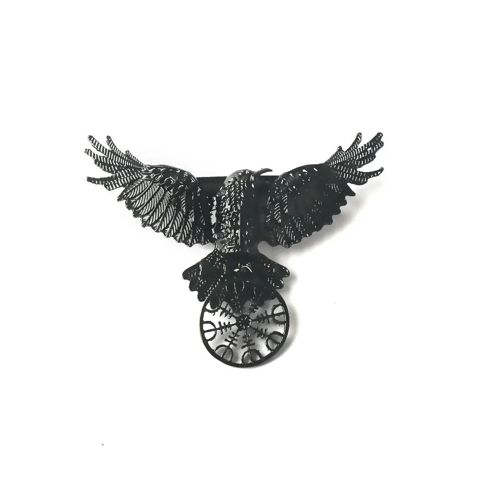 Gothic Hair Clip Crow Design Metal Barrette for Women | | Wiccan Center