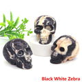 2" Skull Head Statue Natural Gemstone Healing Crystal Stone Carving Reiki Witchcraft Figurine Crafts Home Decor Halloween Gifts | | Wiccan Center
