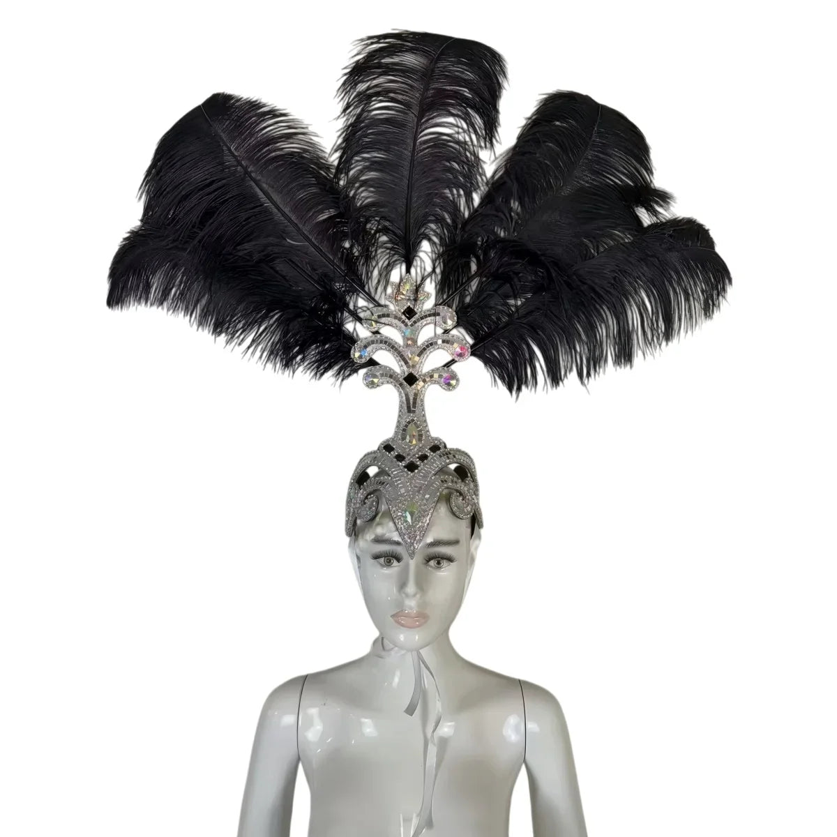 The Stardust Samba Queen – Premium Feathers & Rhinestones Carnival Headdress | Headdress | Wiccan Center