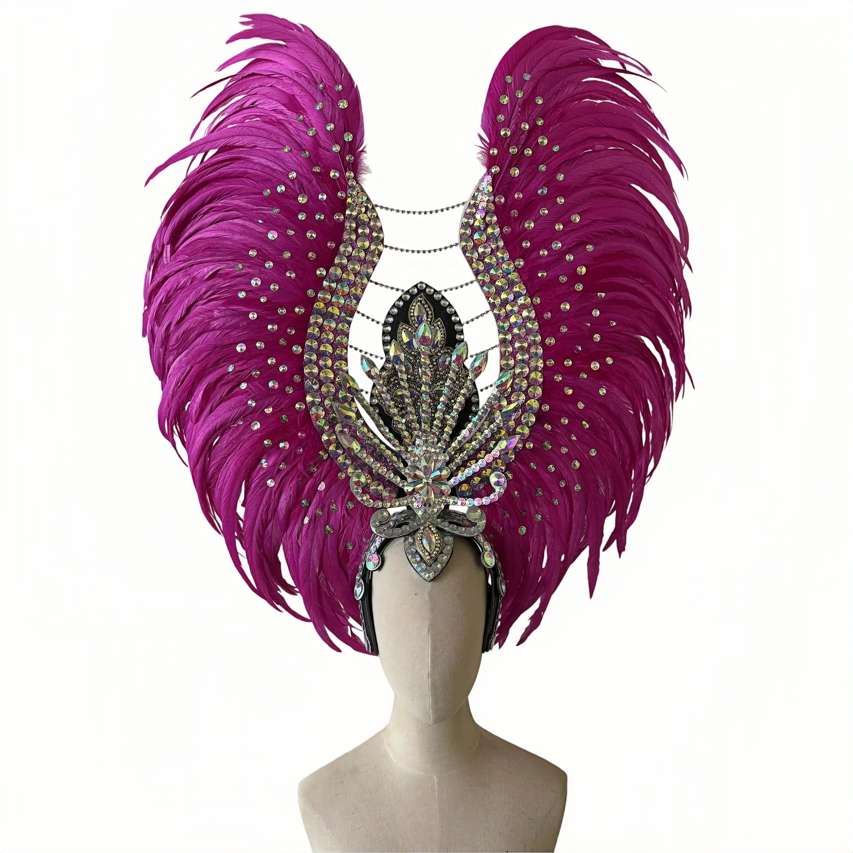 The Stardust Aurora Feather Headdress – Light Purple Cabaret & Carnival Crown | Headdress | Wiccan Center