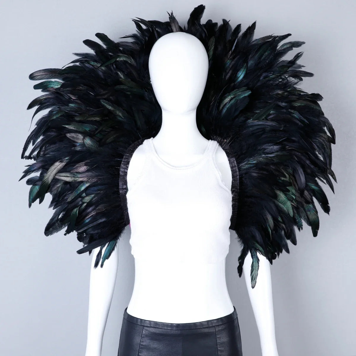 Festival Carnival Feather Shoulder Shawl | Feather Shawl | Wiccan Center