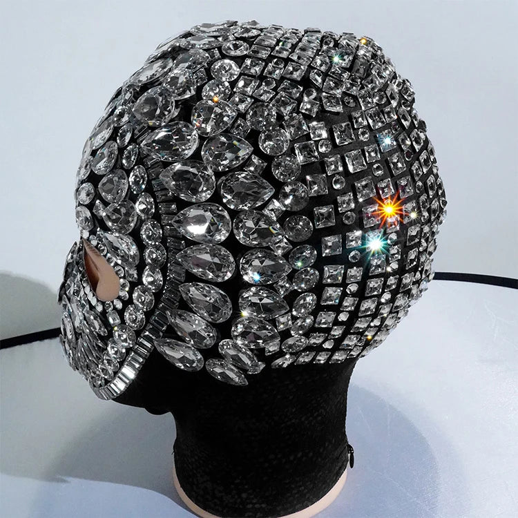 Super Shiny Rhinestone Full Face Headwear Mask | Masks | Wiccan Center