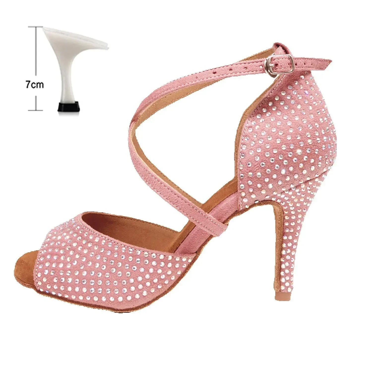 The Stardust Blush Latin Dance Heel – Pink Strappy Performance Sandal | Shoes | Wiccan Center