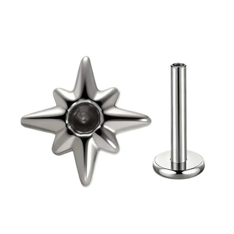 G23 Titanium Cross Lip Piercing 16G Gothic Skull Labret Tragus Helix Cartilage Nose Jewelry Body Piercing Accessory | | Wiccan Center