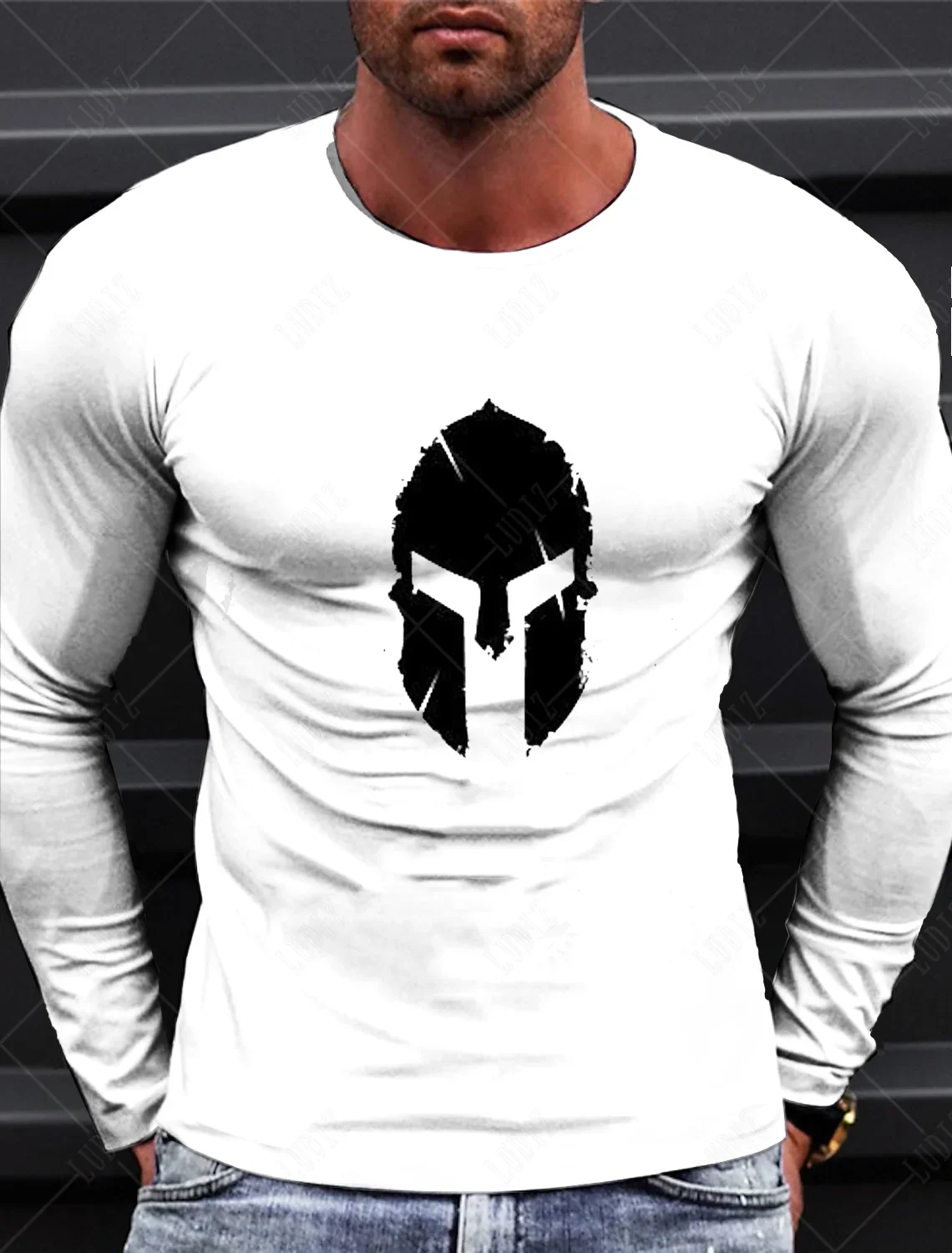Sparta Vintage Graphic Men's Long Sleeve T-shirt for Men Clothing Casual Tops Tee Fashion 3D Full Printing Tshirt Streetwear