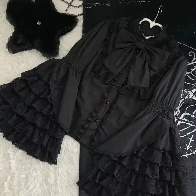 Flare Sleeve Bow Shirt | | Wiccan Center