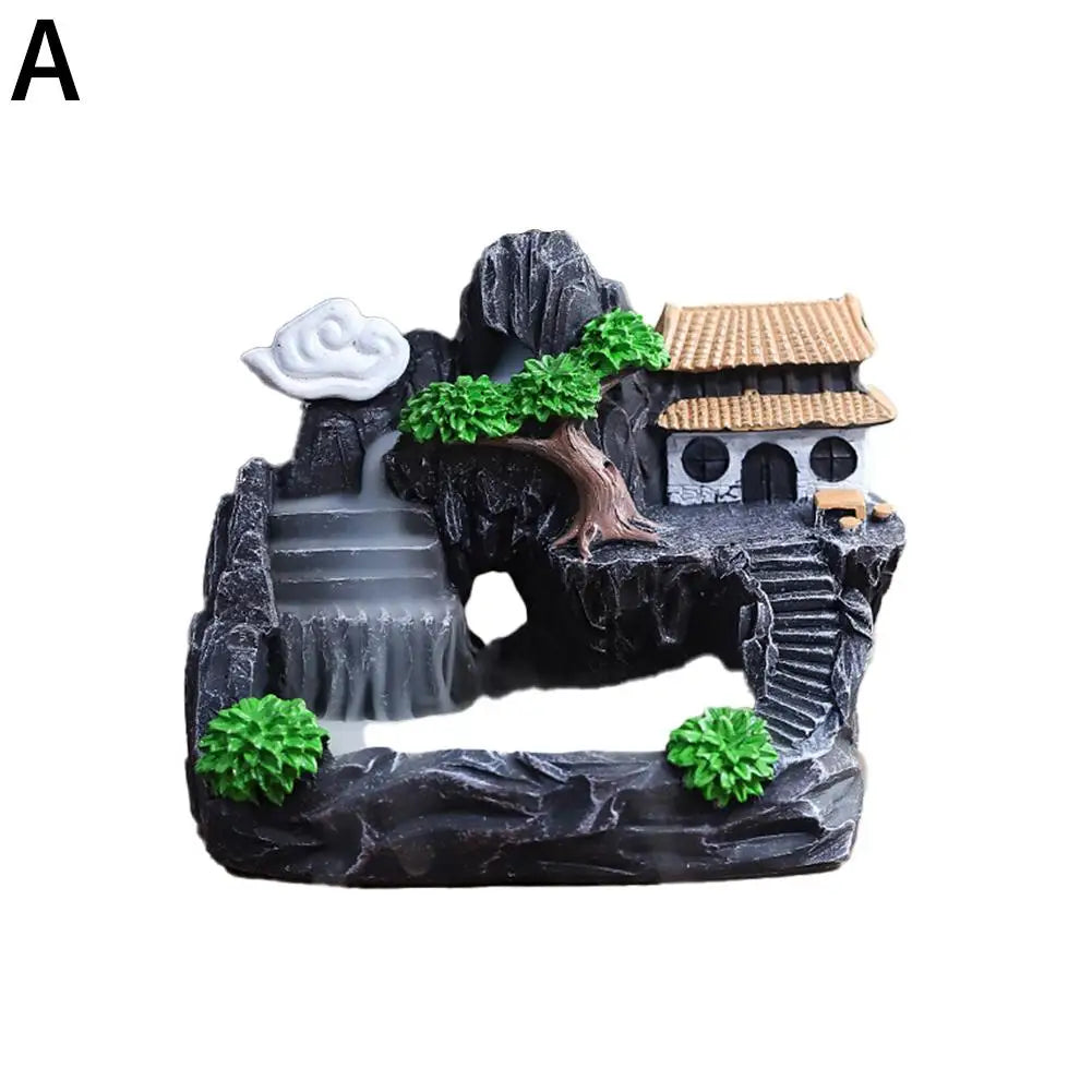Backflow Incense Holder Waterfall Incense Burner Home Decor Aromatherapy Ornament Incense Cones with Backflow Incense Cones