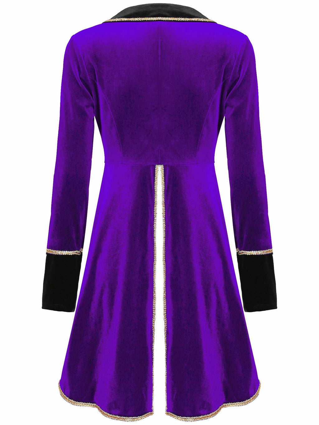 Velvet Circus Ringmaster Gold-Trimmed Swallow-Tail Blazer Coat | Jackets | Wiccan Center