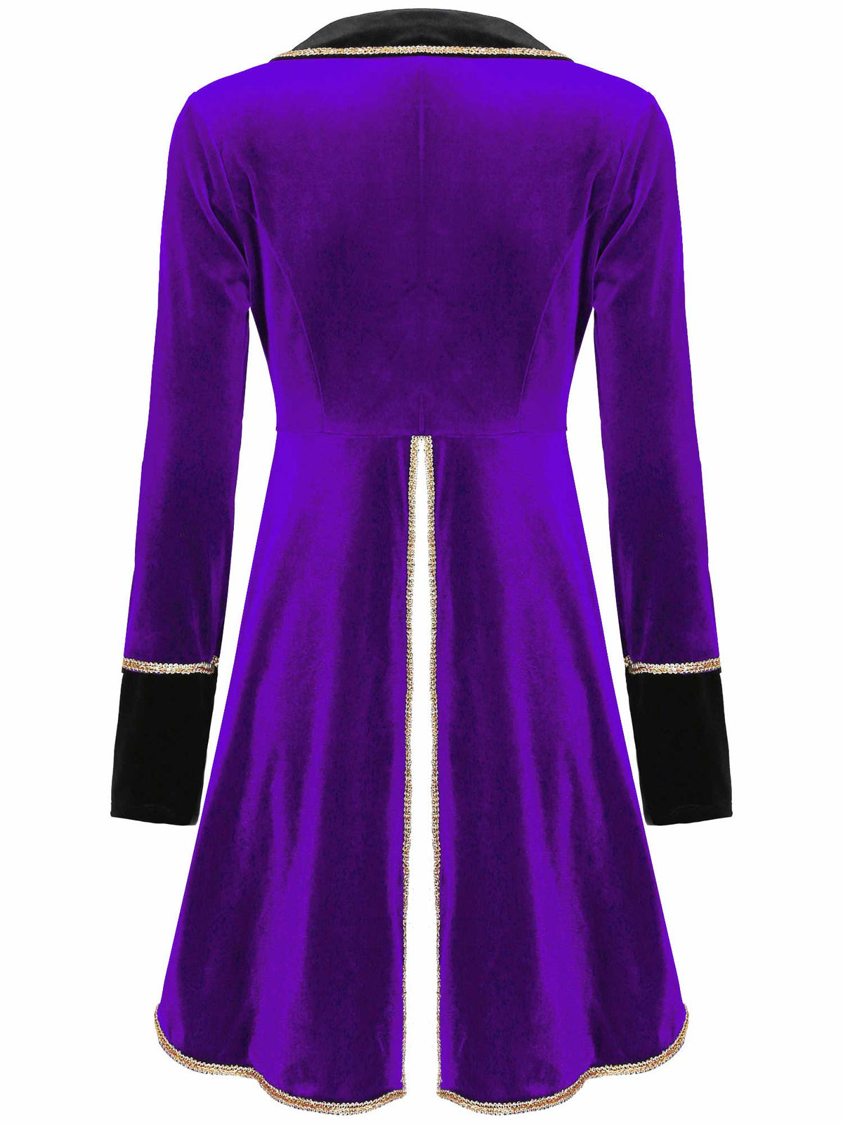 Velvet Circus Ringmaster Gold-Trimmed Swallow-Tail Blazer Coat | Jackets | Wiccan Center