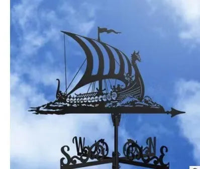 Metal Weathervane,Witch Iron Weather Vane,Sea Rover Wind Direction Indicator,Garden Decoration,Outdoor Roof Decoration,Gardening