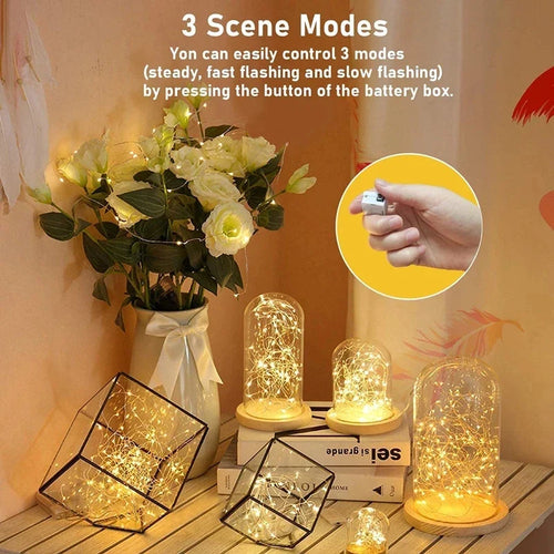 1/5/10pcs Fairy Lights String Button Battery Light Home Decor Living Bedroom Garden Christmas Wedding New Year Ornament Garland | | Wiccan Center