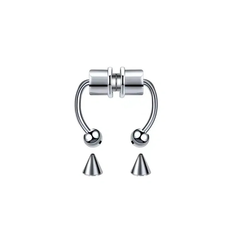 Stainless Steel Magnet Fake Nose Ring Hoop Fake Piercing Hoop Septum Rings For Women Fashion Gothic Rock Body Jewelry Gifts | | Wiccan Center