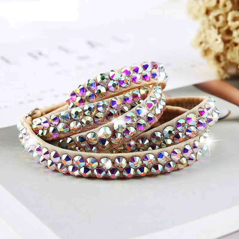 Sparkly Colorful Rhinestone Waist Chain Belt Belly Dance Body Jewelry | Bracelets | Wiccan Center