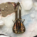 Sea Sediment Jasper Guitar Wire Wrap Pendant