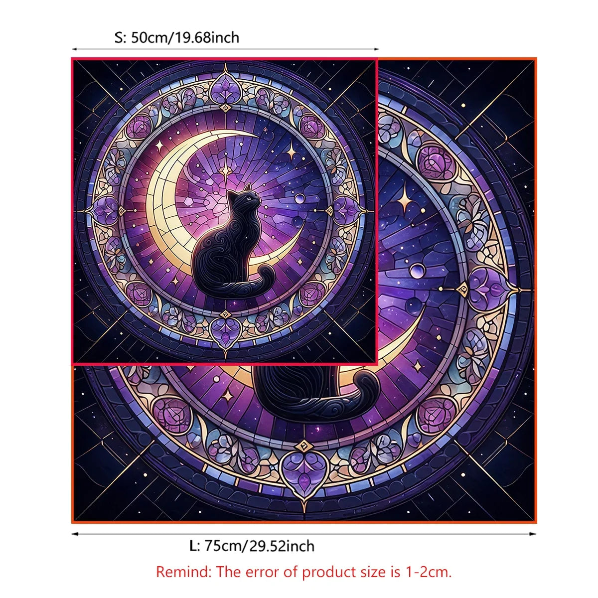 Witchcraft Cat Altar Cloth Tarot Card Tablecloth Moon Pentagram Table Cloth For Divination Cloth Tarot Mat Witch Home Decor | | Wiccan Center