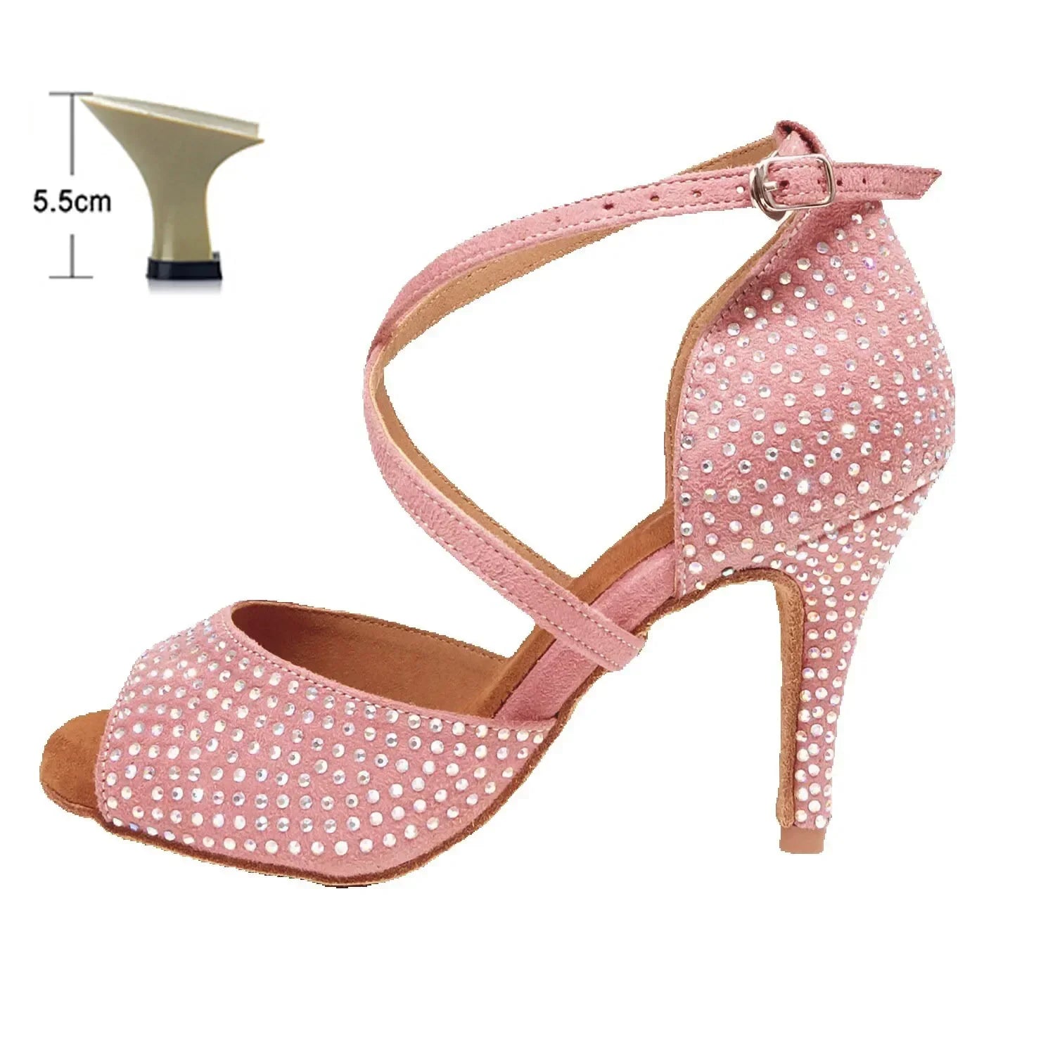 The Stardust Blush Latin Dance Heel – Pink Strappy Performance Sandal | Shoes | Wiccan Center