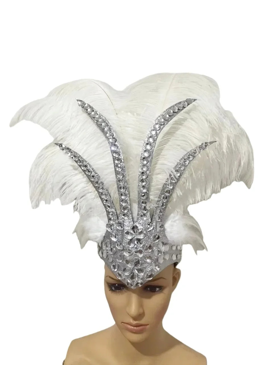 The Stardust Dionysia – Classic Feathered Samba Carnival & Masque Crown | Headdress | Wiccan Center
