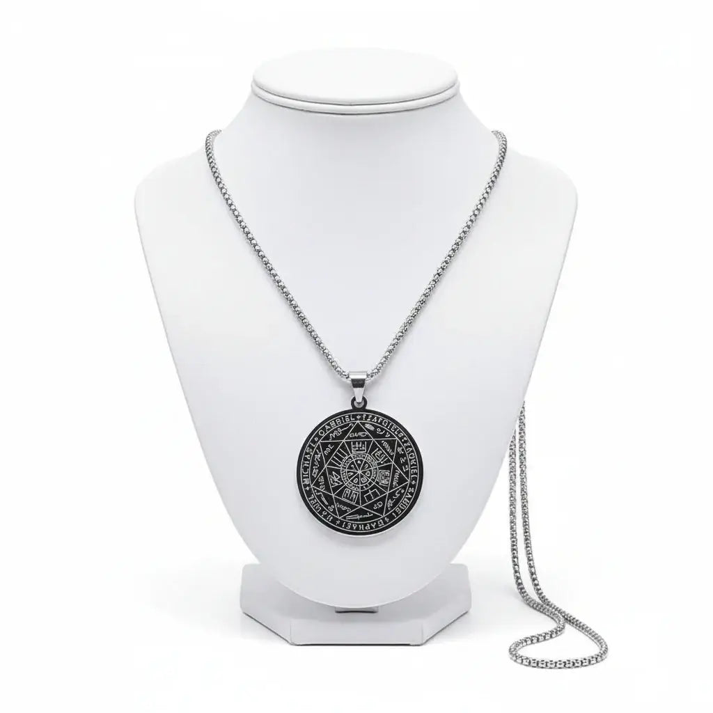 Seal of Solomon protection pendant Seven Archangels Amulet Necklace