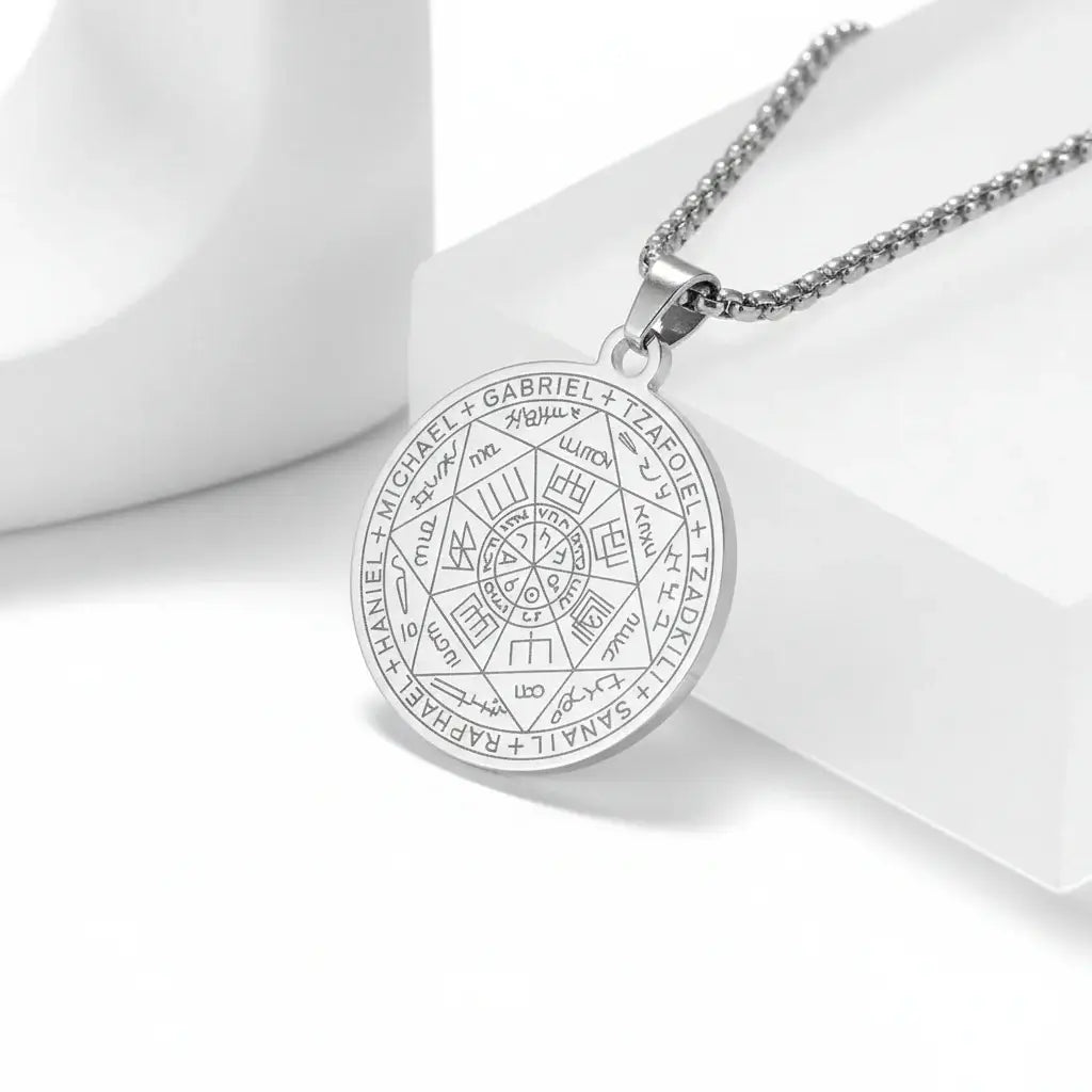 Seal of Solomon protection pendant Seven Archangels Amulet Necklace