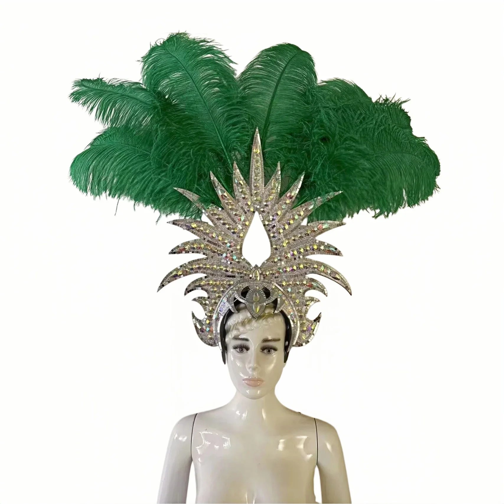 The Stardust Majestic Feather Crown – Carnival & Cabaret Stage Headdress | | Wiccan Center