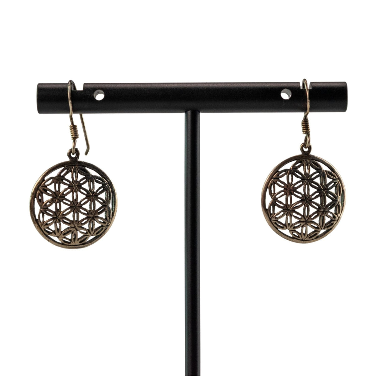 Flower of Life Sterling Silver Earrings