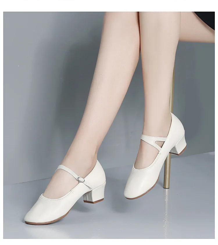 The Stardust Carousel Mary Jane – Classic Low-Heel Dance Pump