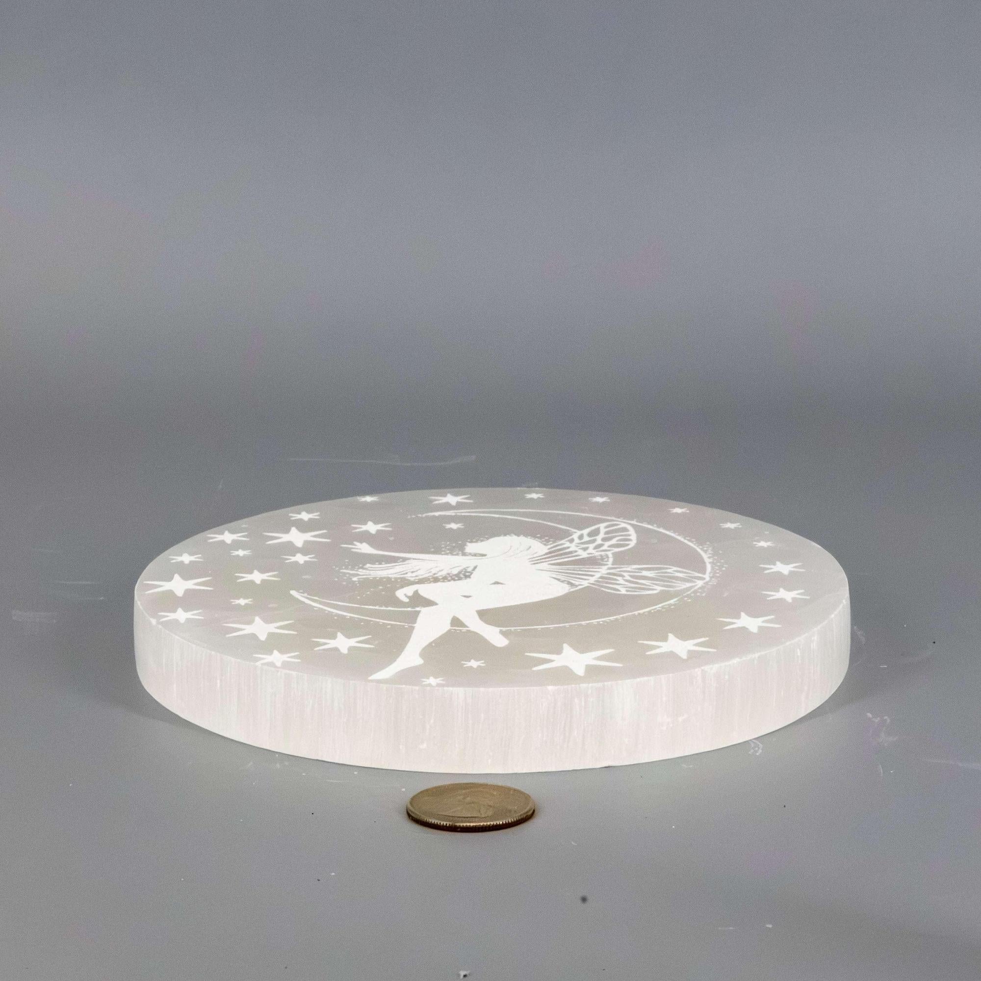 Selenite 5.5 Inch Forest Fairy Charging Plate