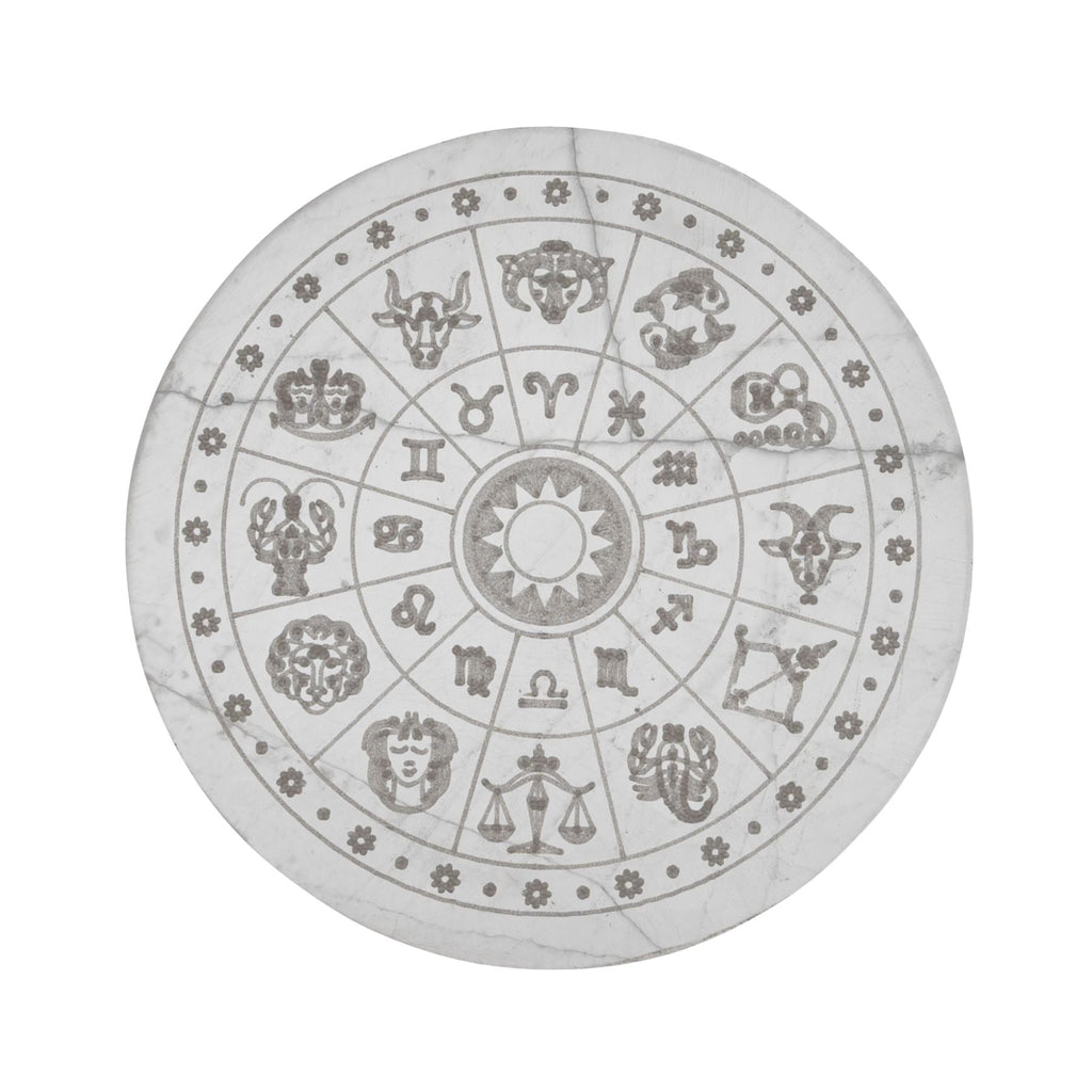 Zodiac Selenite Charging Plate | Religious Items | Wiccan Center