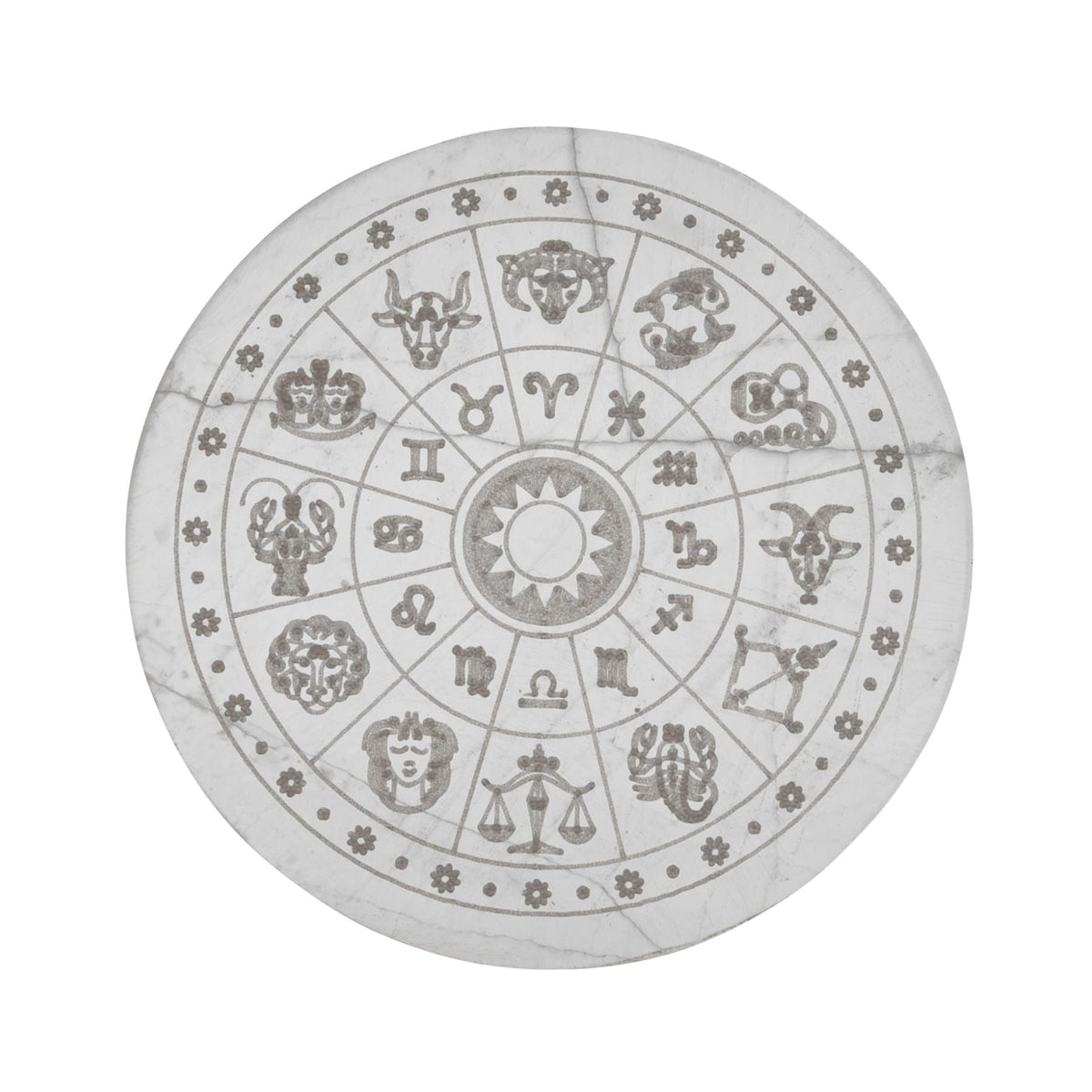 Zodiac Selenite Charging Plate | Religious Items | Wiccan Center