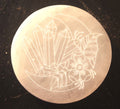 Selenite Crystal Crescent Moon Plate – Crystal Charging & Cleansing Altar Disc | | Wiccan Center