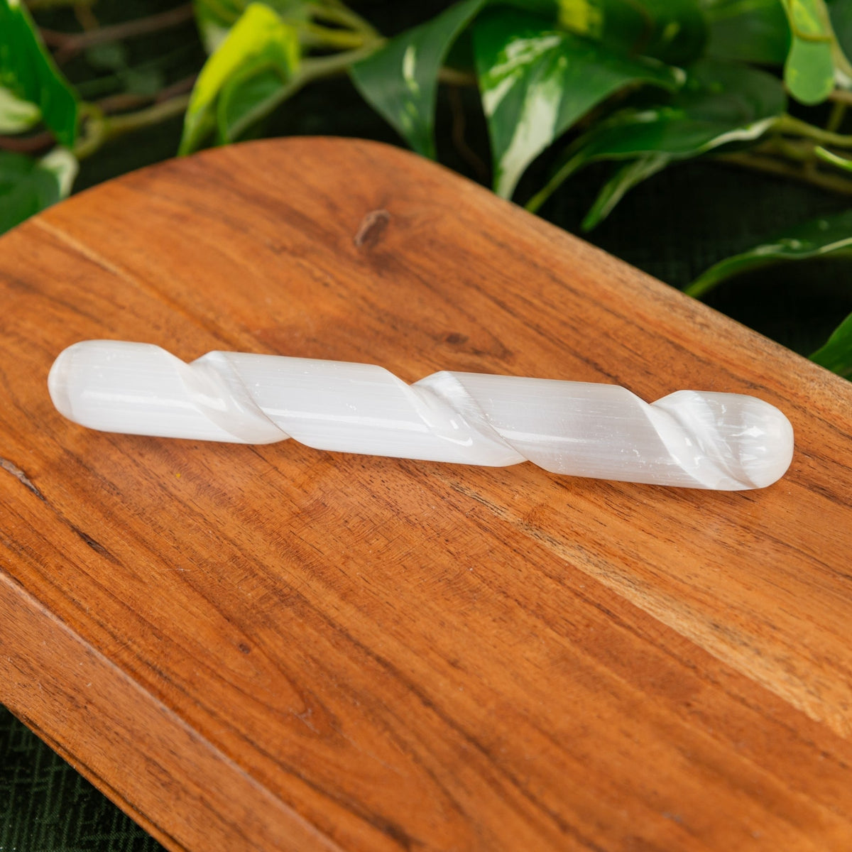 Selenite Spiral Massage Wand | | Wiccan Center