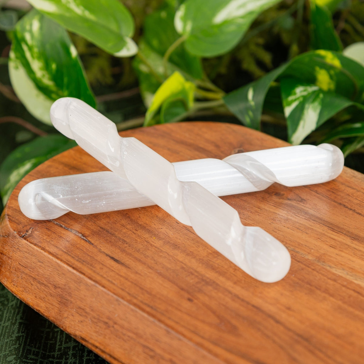 Selenite Spiral Massage Wand | | Wiccan Center